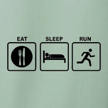 Eat sleep run čtverce