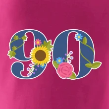 Květinové číslo kreslené - 90