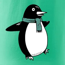 Tučňák se zelenou šálou