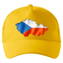 Česká vlajka v obrysu republiky