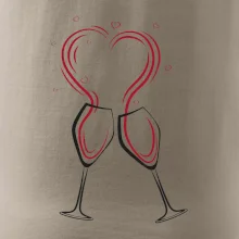 Víno je láska - srdíčka
