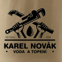 Instalatér - Překřížené klíče vlastní nápis