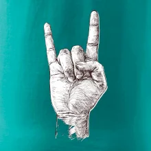 Rocková ruka kreslená