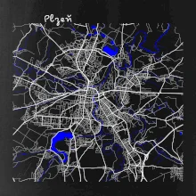 Plzeň mapa s vodními toky