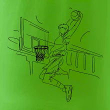 Basketbalista jedním tahem - výskok