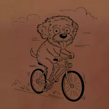 Lagotto romagnolo karikatura na kole černá