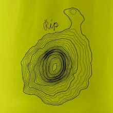 Říp - vrstevnice psací