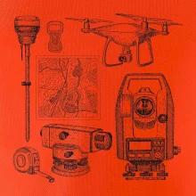 Geodet teodolit dron