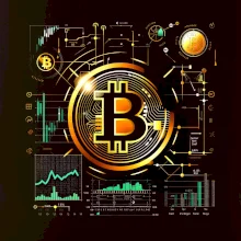 Bitcoin logo s grafy Bitcoin logo s grafy