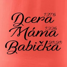 Dcera, máma, babička - vaše ročníky