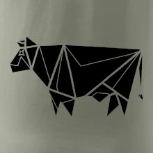 Origami kráva z boku