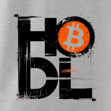 Hodl velký nápis a logo BTC
