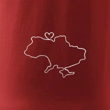 Mapa Ukrajiny - srdce