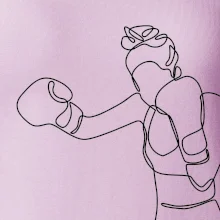 Žena boxerka jedním tahem