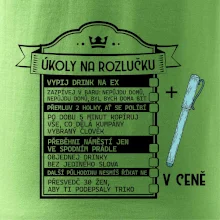 Vintage nápis Triko na rozlučku s úkoly pro ženicha