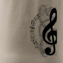 Houslový klíč a noty