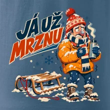 Rodinná vánoční trička - Já už mrznu táta sáňkování