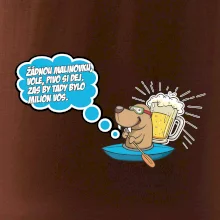 Žádnou malinovku, ale pivo