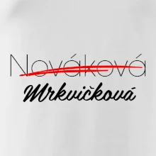 Svatební triko - změna příjmení