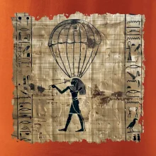 Egyptské hieroglyfy parašutista