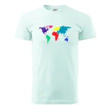 Světové kontinenty bez názvů - barevné