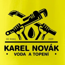 Instalatér - Překřížené klíče vlastní nápis