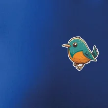 Ptáček kreslený na prsu