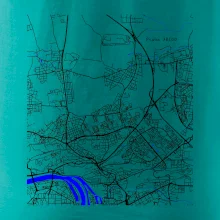 Praha 18200 - Mapa s vodními toky