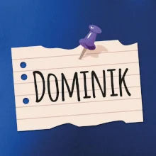 Papírek se jmenovkou - prso - vlastní jméno