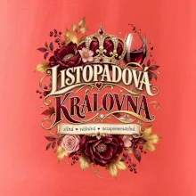 Listopadová královna s vínem a květinami