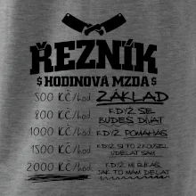 Hodinová mzda řezník