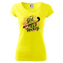 Just a girl who loves field hockey černo růžové