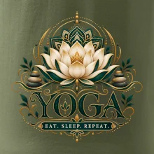 Jógový lotos a mandala eat sleep repeat