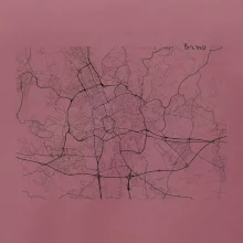 Černobílá mapa Brno