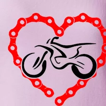 Moto srdce řetěz - enduro