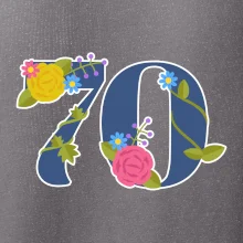 Květinové číslo kreslené - 70