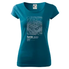 Špičák - vrstevnice v obdélníku