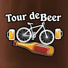 Tour de beer - kolo - pivo a nápis na zádech