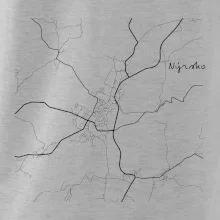 Černobílá mapa Nýrsko  340 22
