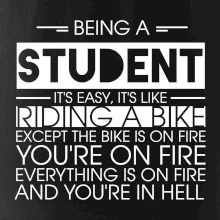 Being a student - bike