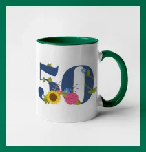 Květinové číslo kreslené - 50