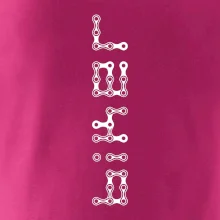 Biker nápis na výšku řetěz