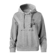 Kreslený rybář na pařezu