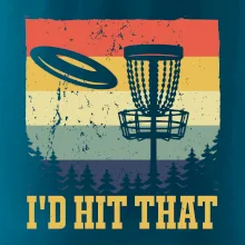 Disc golf player retro vintage