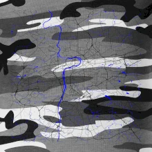 Praha - Mapa s vodními toky