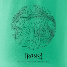 Trosky - vrstevnice v kruhu