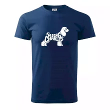 Kavalír king Charles španěl nápis v těle