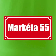 Jméno a věk - uliční cedule - červená