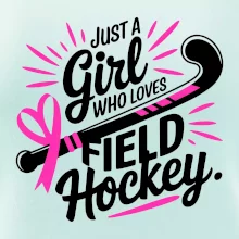 Just a girl who loves field hockey černo růžové