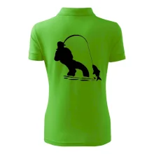 Rybář tahající rybu